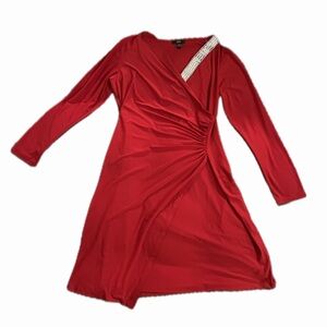 J.B.S. Vibrant Red Long Sleeve Dress